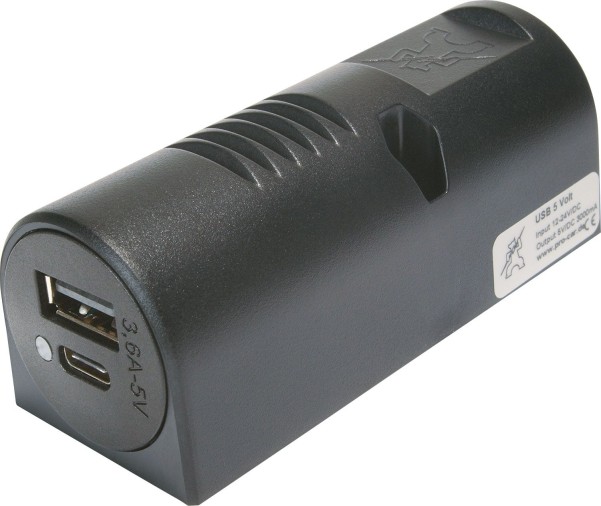 Aufbau-Power USB-C/A Doppelsteckdose EV 3,6A