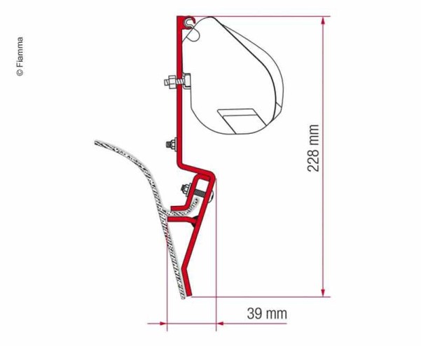 Fiamma Lift Roof Kit für VW T3 mit F35 Halterungen