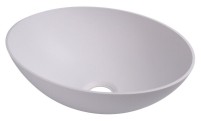 Ovales Design-Waschbecken in Weiss, Masse: 350x256mm H135mm