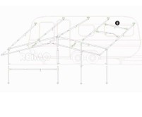 Spannstange für Dachauflagen 185-260cm, 3-teilig