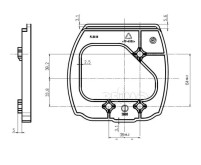 Distanzplatte für Eurogarageschloss mit 6mm Wandstärke