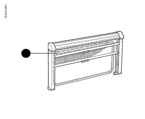 Verdunkelungsrollo für Rastrolle 3000 in cremeweiss (1360x810mm)