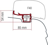 Montageadapter für F40Van VW T5/T6, UK-Version