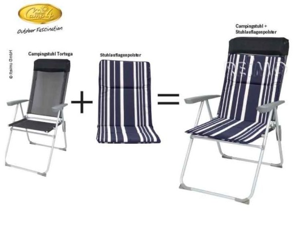 Chaise de camp avec support