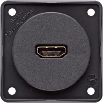 Steckdose HDMI anthrazit, SB-verpackt