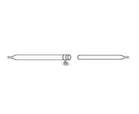 Tige d'auvent alu 1,3-2,05M, 2 pièces, Ø25x1,2mm/Ø 22x1,2mm