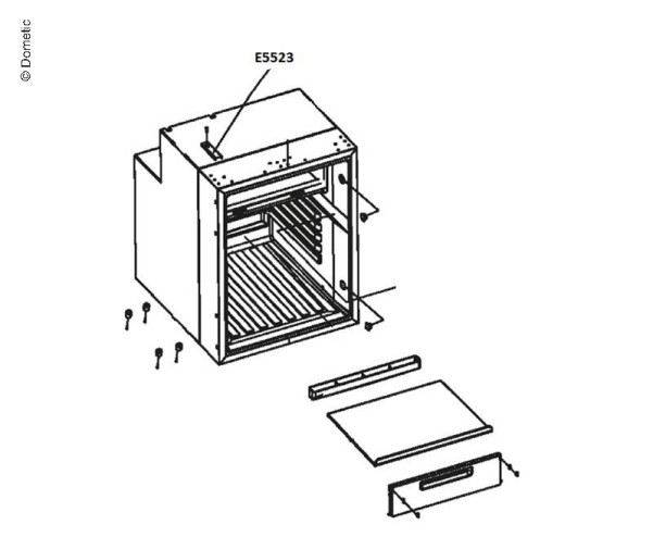 Wasserbehälter und Abtropfschale für Kühlschrank