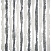 Chenille-Flauschvorhang Reisemob 56 x 205 cm, grau/weiss