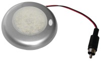 12LED blanc, 6LEDS bleu 12V, rond, argent D:78mm