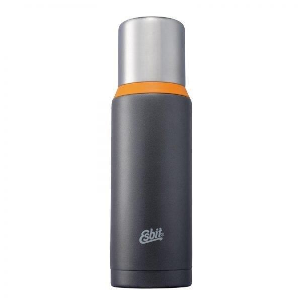 Thermosflasche 1000ml dunkelgrau/orange