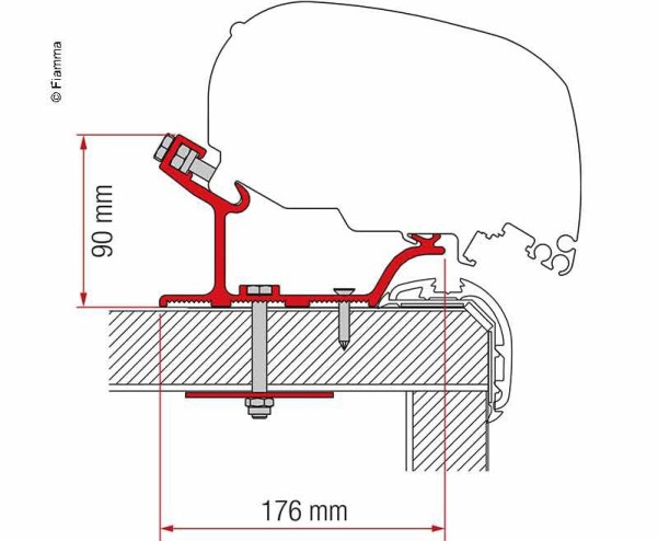 Fiamma F65 & F80 Kit Carthago Malibu 400cm, 1Halte