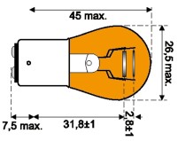 Jahn Glühlampe 12V 21/5W amber BAY15d