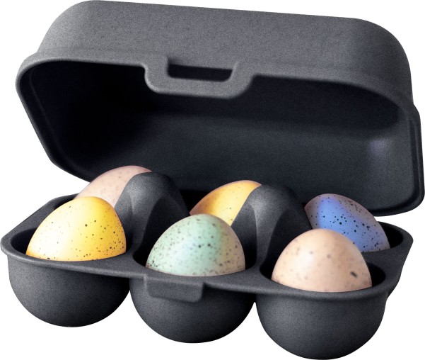 Koziol Eierbox Eggs to go mini 6Stk. ash grey