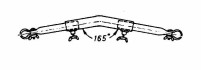 Gebogene Dachauflagenstange aus Stahl, Durchmesser 22 mm, verstellbar von 170-250 cm