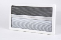 Verdunkelungs- und Insektenschutzsystem für Carbest Fenster RW Style 900x500 mit Innenrahmen in Weis