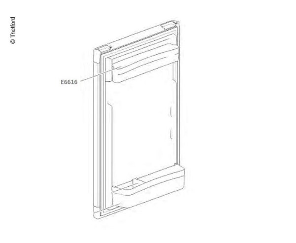 Kühlschranktürfach flach weiss f.N97/104/112
