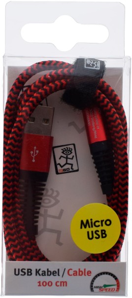 2Go USB Datenkabel Micro USB 1 Meter rot