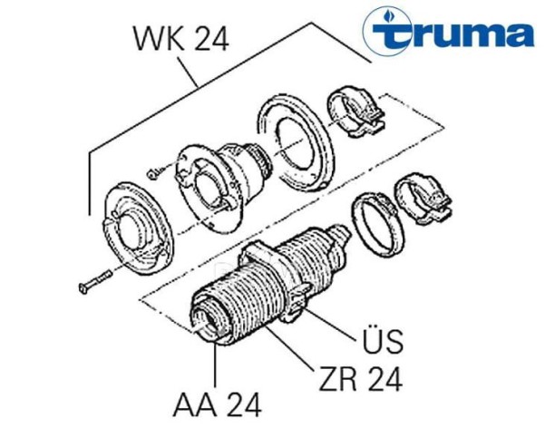 Tube d'alimentation ZR 24, 64 mm (mètre courant)