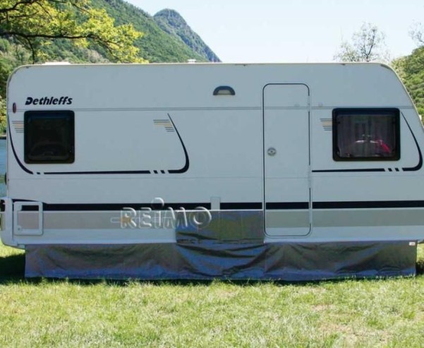 Caravan Windblende 4,5 m grau