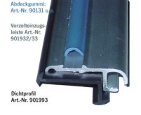 Gummi-Dichtprofil für Alu-Leisten 27x11mm - passend für Art,-Nr, 901932, 901933, 901962 und 901963