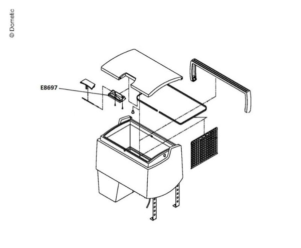 Halterung mit Verriegelung für Dometic CoolFreeze CF18/CDF18