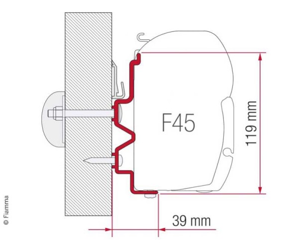 Fiamma Rapidp Seroe 9dF-9M-10 und Rapido 90dF-10 450cm Adapter - Set