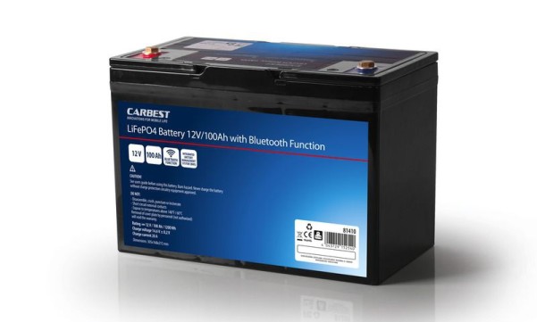 Carbest Lithium-Eisen-Phosphat Batterie mit Bluetooth-Technologie 12V/100Ah