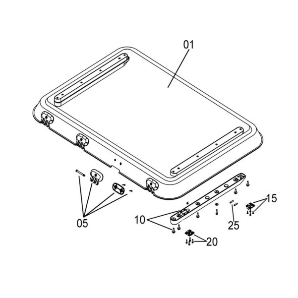 Glas ohne Anbauteile für Heki 3 und 4