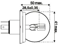 Philips Glühlampe 24V 55/50W P45t