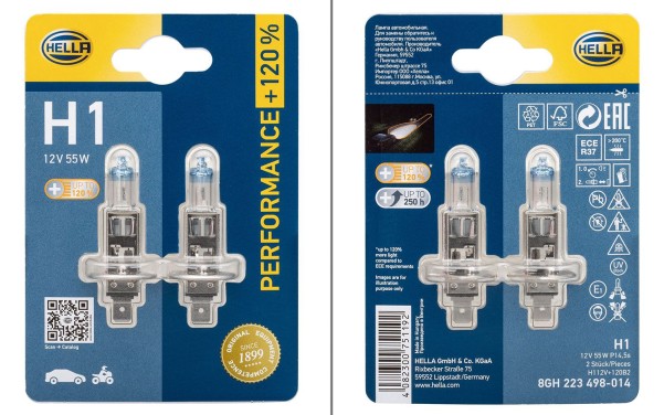 Hella P14,5s Performance +120 H1 Glühlampe Haupt-