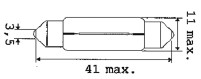 Philips Soffittenglühl. 12V 10W 11x41