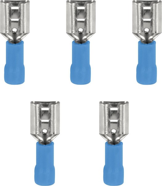 InnTec Flachsteckhülsen Blau 6,3 mm (5er Set)