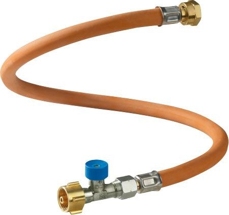 Tuyau de gaz haute pression GOK 75 cm / G. 12 avec protection contre la rupture du tuyau pour DE ; A 75 cm | G. 12