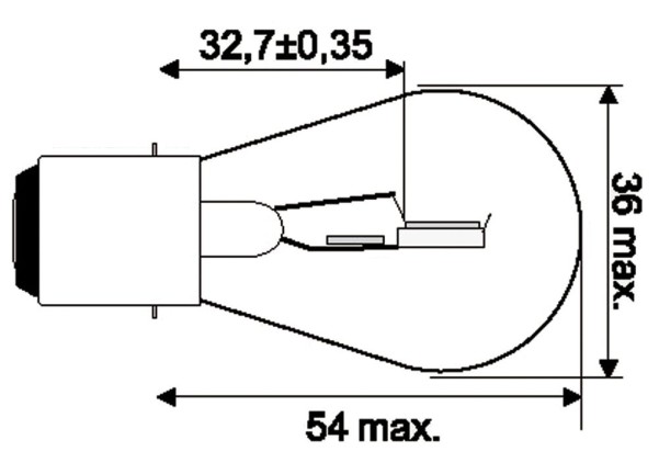 Philips Glühlampe Zweiräder 12V 35/35W BA20d