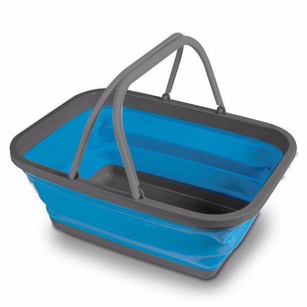 Large Washing Basket Blue Kampa Collaps-Geschirr