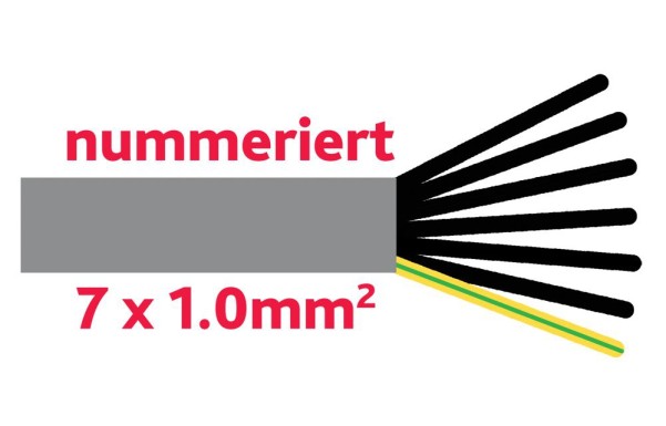 YMM-Anhaengerkabel Flex/JZ 7x1.0 grau