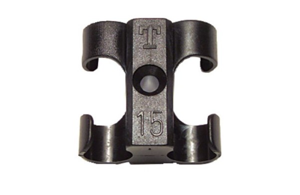 Schlauchhalter für parallel verlegte Schläuche 10 mm und Befestigungshalter T-Clip 14-18mm