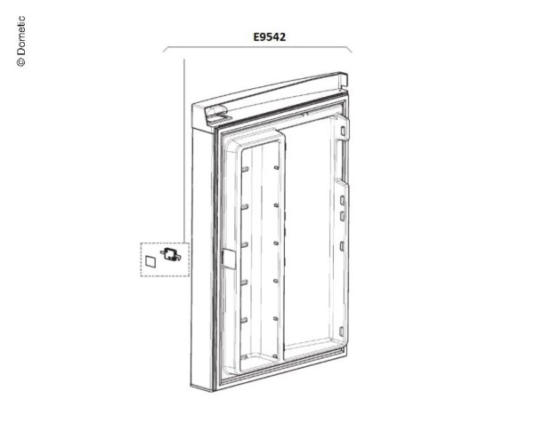 Tür komplett für RMH7390L in der Grösse 525x758mm