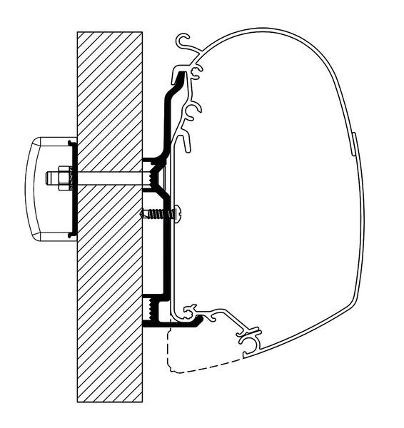 Adapter für Omnistor Markise, Bürstner 2017, Set 2