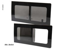 Carbest Schiebefenster für VW T5/T6 ab Bj, 2004, rechts vorne, getöntes Sicherheitsglas