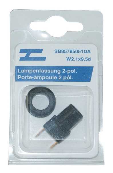 Lampenfassung 2-p. W2.1x9.5d m. Gummi