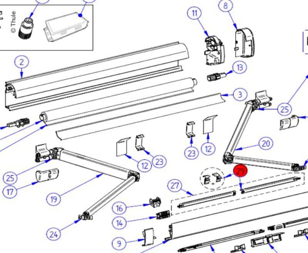 LH+RH Endkappen Spannarm TO5200