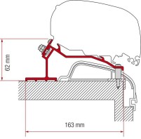 Adapter für Markise F65L oder F80S für Hobby Caravan ab 2012 mit Premium & Ontour Ausstattung und 4