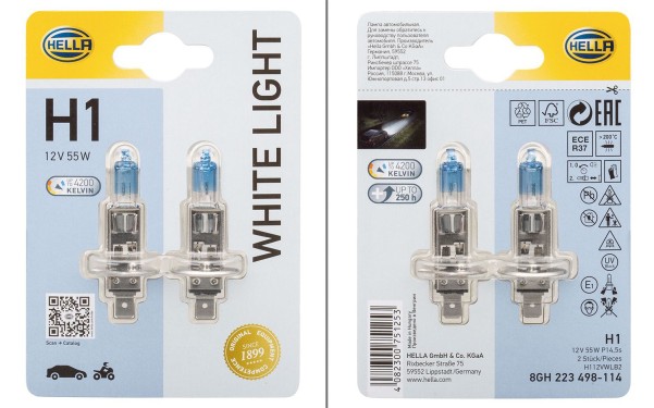 Hella P14,5s White Light H1 Glühlampe Haupt- / Fer