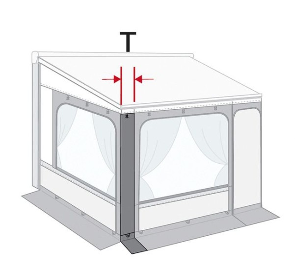 Erweit.Front T5/Van 25 cm - Zusatzstreifen f. Priv