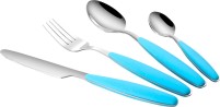 Gimex Edelstahlbesteck Set 4 tlg. Rainbow blau