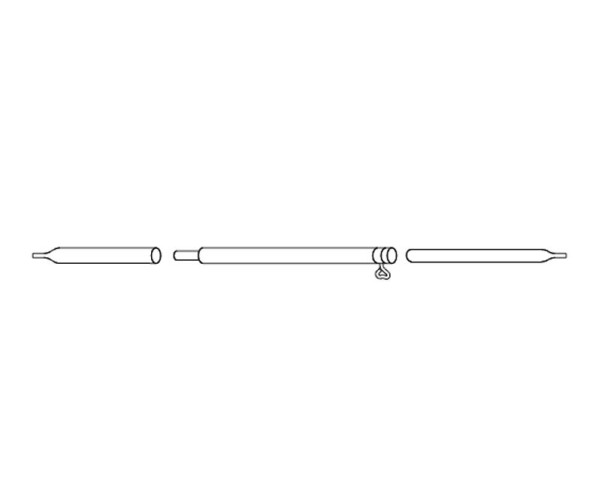 Stabile Vordach-Spannstange aus Stahl, 1mm dick, höhenverstellbar von 2.0 bis 2.8m in drei Teilen