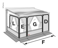 Ersatzfrontwand für Privacy Room-Fiamma Zip und Caravanstore Zip 400/410R