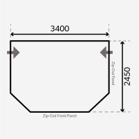 Dometic Pop AIR Pro 340 Aufblasbares Reisemobilvorzelt 340 x 245 cm