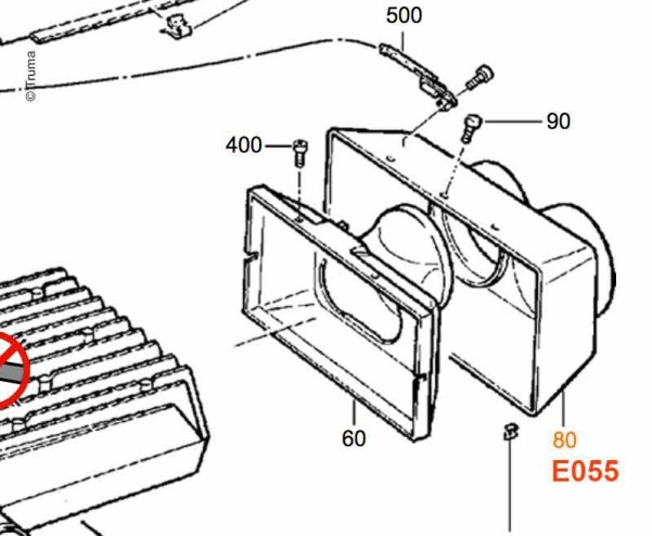 Dichtungsprofil für Türen und Fenster - Länge 822mm